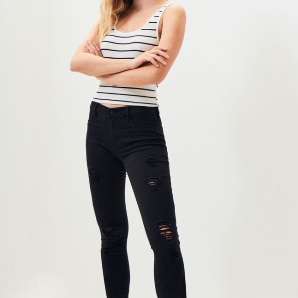 PacSun Black Ripped Jeggings